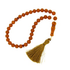 ﻿różaniec muzułmański tasbih bursztynowy rozmiar l 